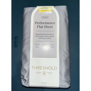 Threshold performance flat sheet cotton 400 thread count gray smooth‎ sateen